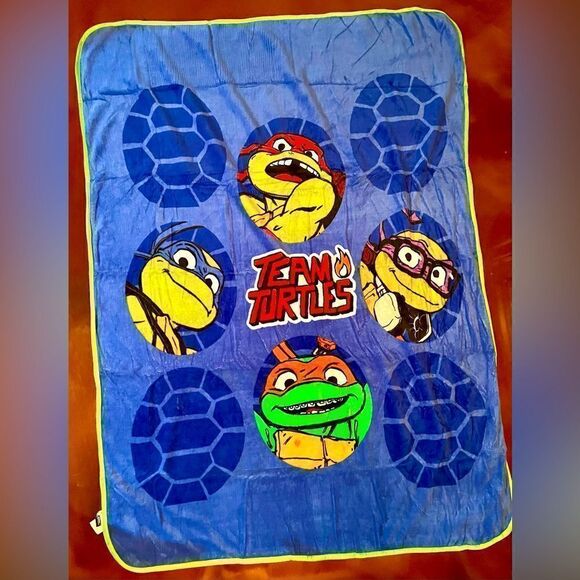 TEENAGE MUTANT NINJA TURTLES MUTANT MAYHEM MICROFIBER THROW NICKELODEON 46X60 - Picture 1 of 7